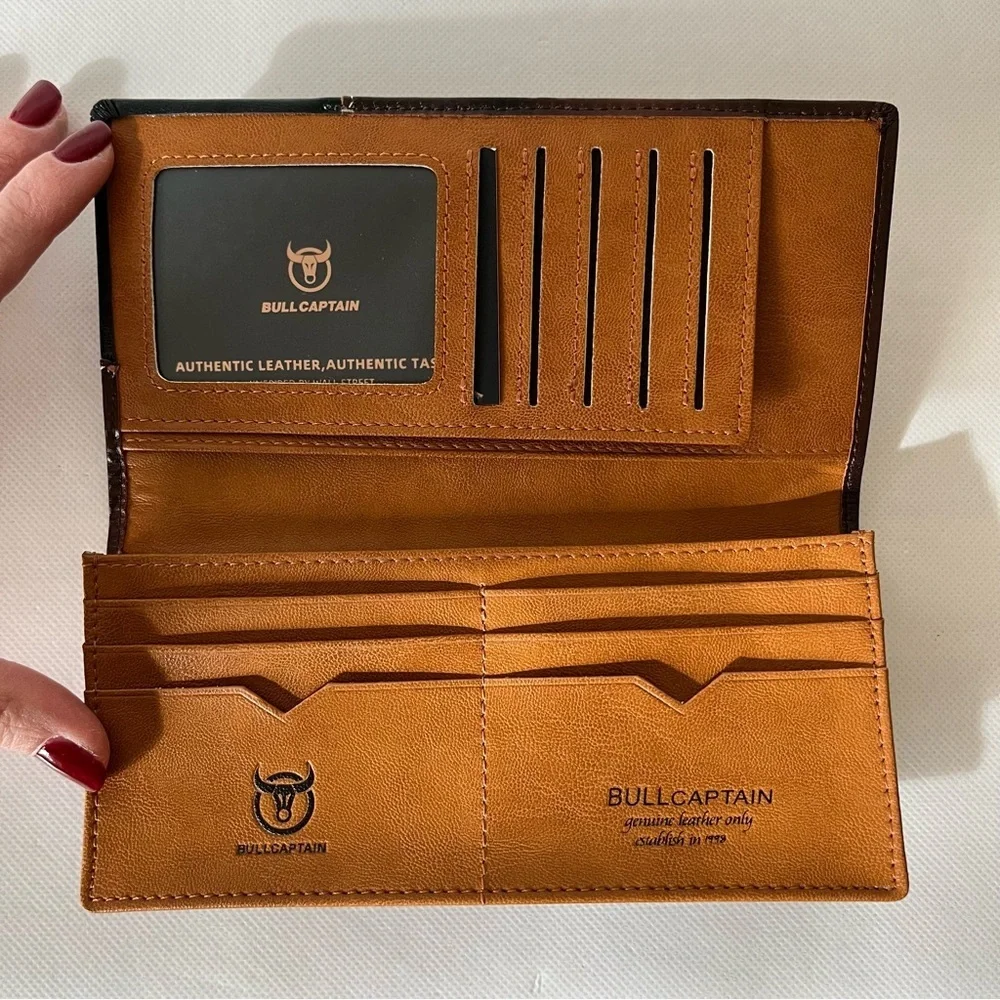 Bullcaptain Men’s Business Leather Wallet